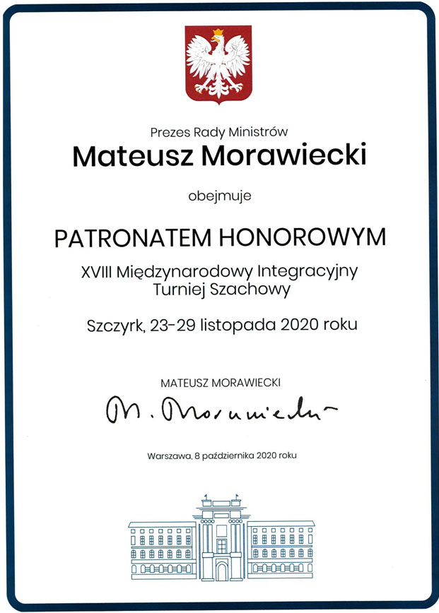 Prezes Rady Ministrów Mateusz Morawiecki