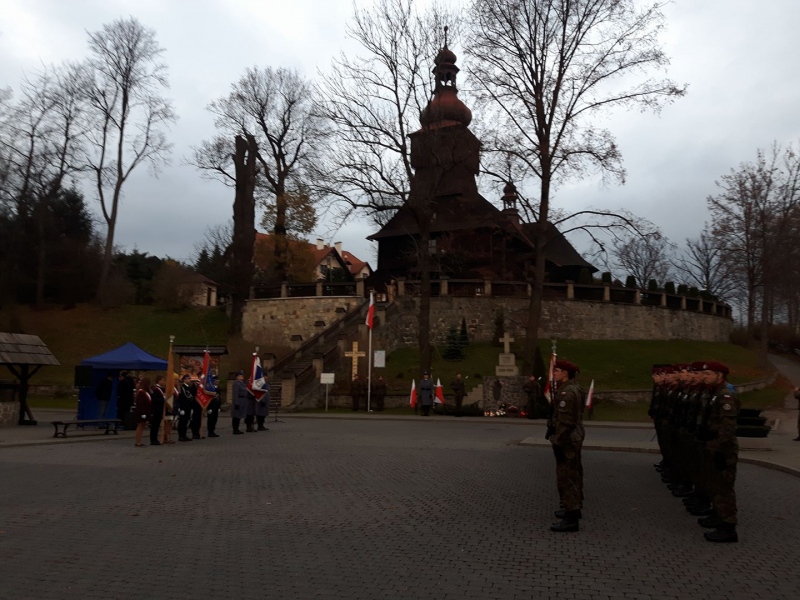 Lekcja patriotyzmu w Łodygowicach