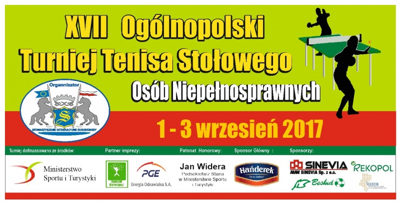 foto:XVII Ogólnopolski Turniej Tenisa Stołowego Osób Niepełnosprawnych